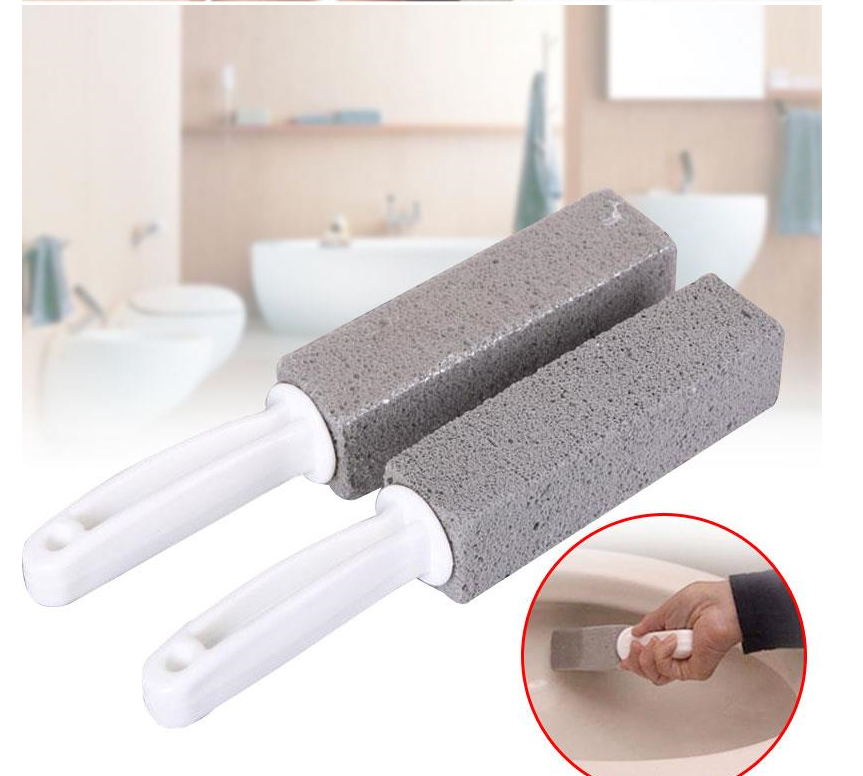 Portable Pumice Stone Water Toilet Bowl Cleaner Brush Wand Tile Sinks Bathtubs 360 Degrees Cleaning Tool - Mubimart - Toilet brush 