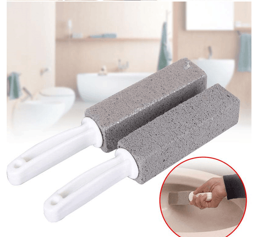 Portable Pumice Stone Water Toilet Bowl Cleaner Brush Wand Tile Sinks Bathtubs 360 Degrees Cleaning Tool - Mubimart