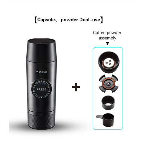 Portable Rechargeable Battery Espresso Machine Travel Car Coffee Powder Capsule Dual-Use Electric Mini - Mubimart -  