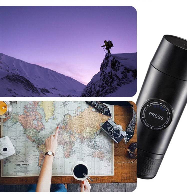 Portable Rechargeable Battery Espresso Machine Travel Car Coffee Powder Capsule Dual-Use Electric Mini - Mubimart