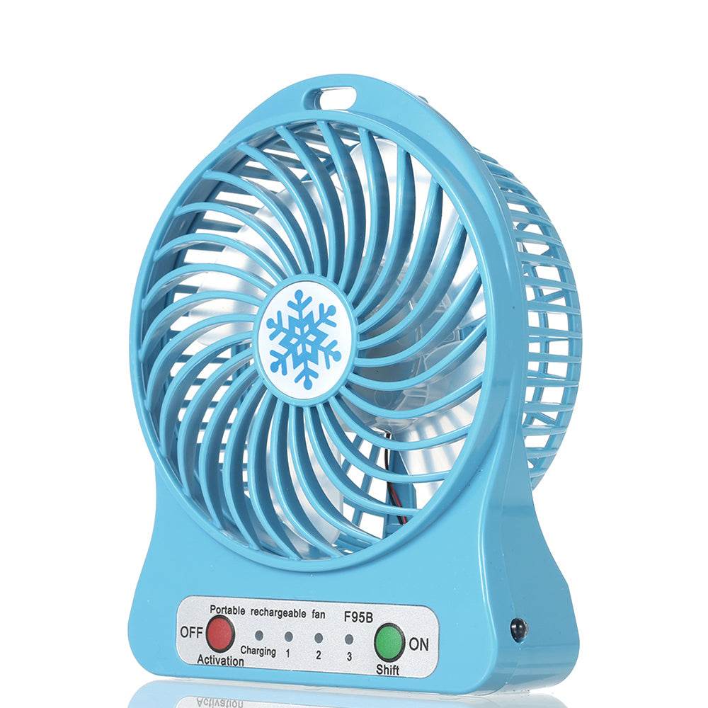 Portable Rechargeable LED Light Mini USB Charging Table Fan Speed Regulation Mode Lighting Function LED Refrigeration Air Cooler 3 - Mubimart