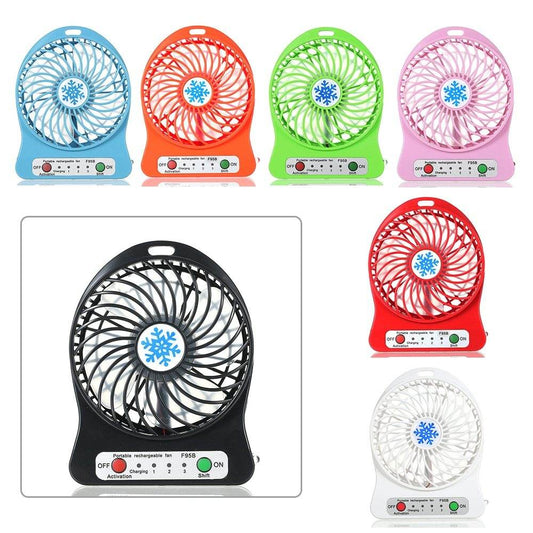 Portable Rechargeable LED Light Mini USB Charging Table Fan Speed Regulation Mode Lighting Function LED Refrigeration Air Cooler 3 - Mubimart