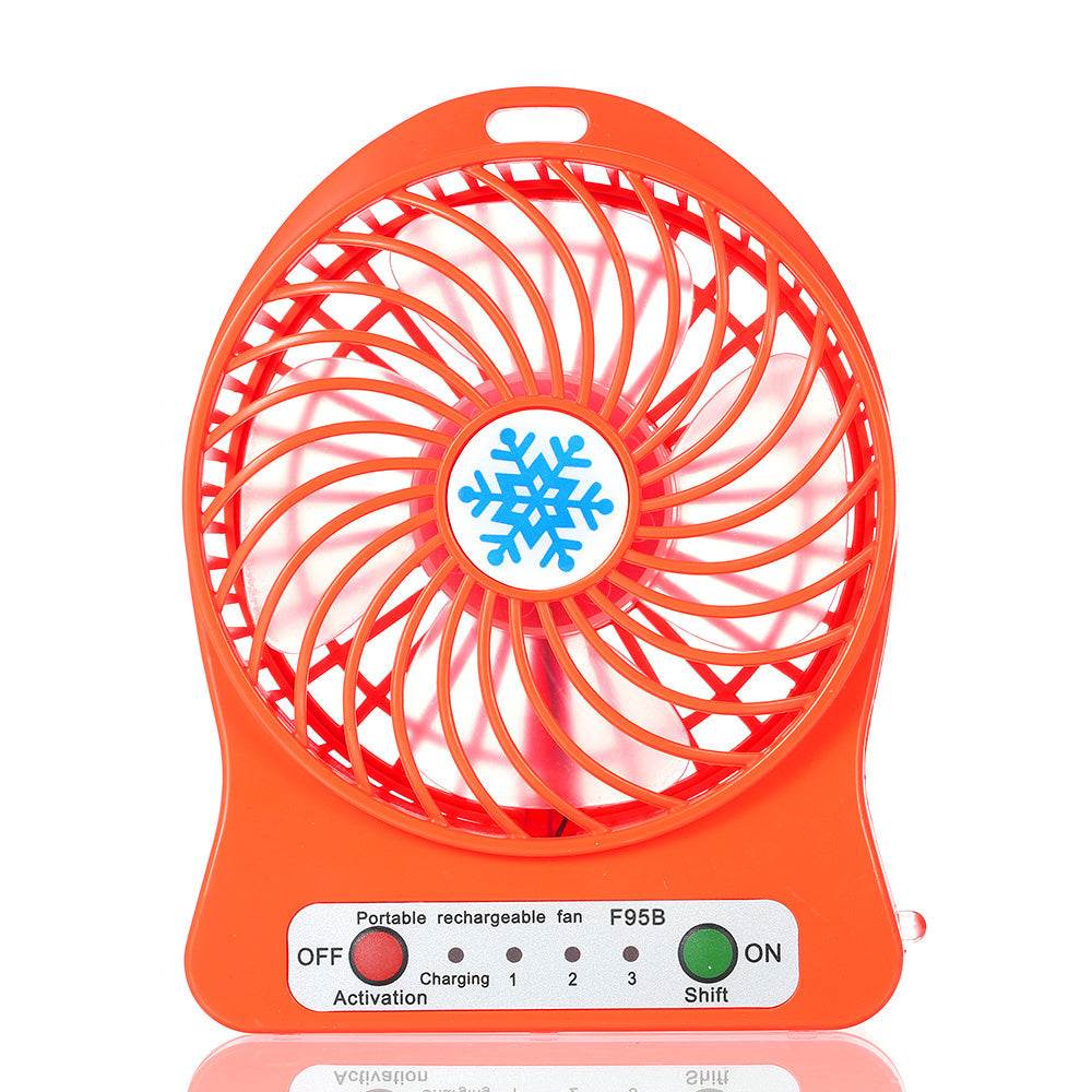 Portable Rechargeable LED Light Mini USB Charging Table Fan Speed Regulation Mode Lighting Function LED Refrigeration Air Cooler 3 - Mubimart