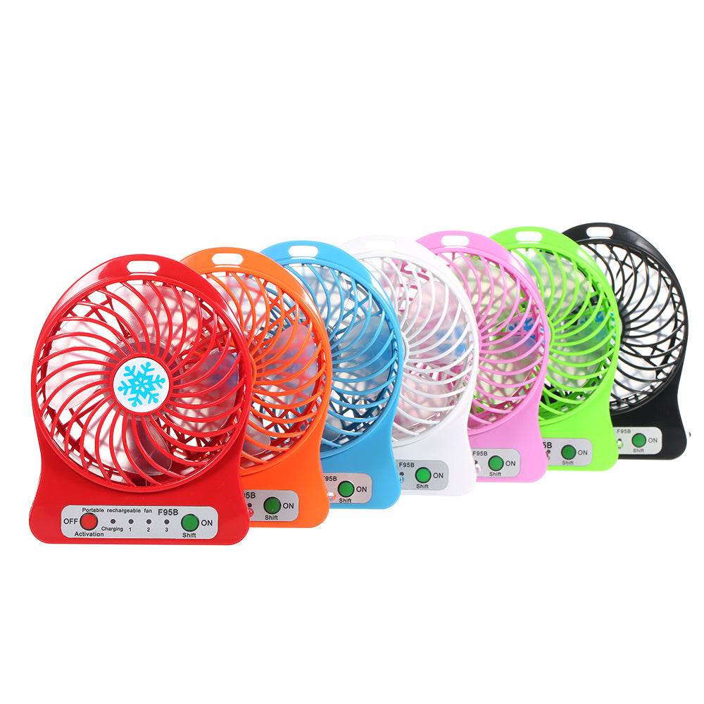 Portable Rechargeable LED Light Mini USB Charging Table Fan Speed Regulation Mode Lighting Function LED Refrigeration Air Cooler 3 - Mubimart