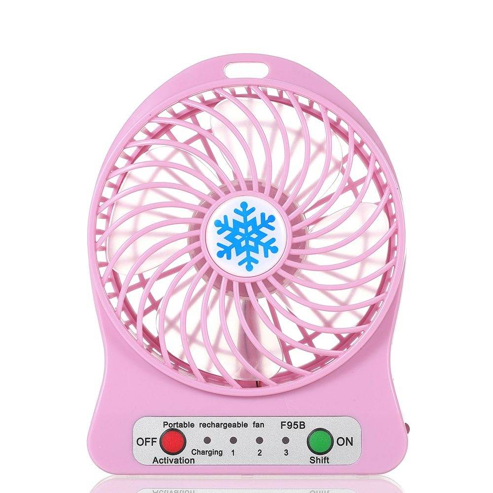 Portable Rechargeable LED Light Mini USB Charging Table Fan Speed Regulation Mode Lighting Function LED Refrigeration Air Cooler 3 - Mubimart