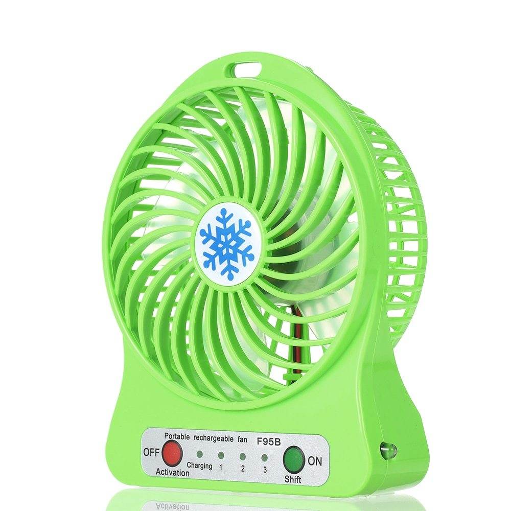 Portable Rechargeable LED Light Mini USB Charging Table Fan Speed Regulation Mode Lighting Function LED Refrigeration Air Cooler 3 - Mubimart