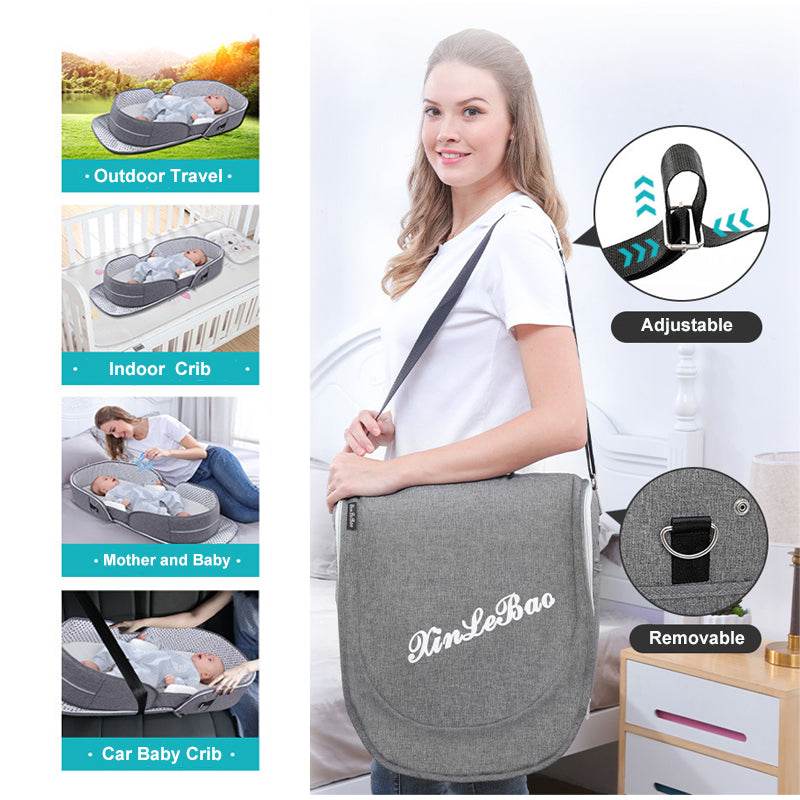 Portable Removable Folding Crib Baby Bed Mammy Bag - Mubimart
