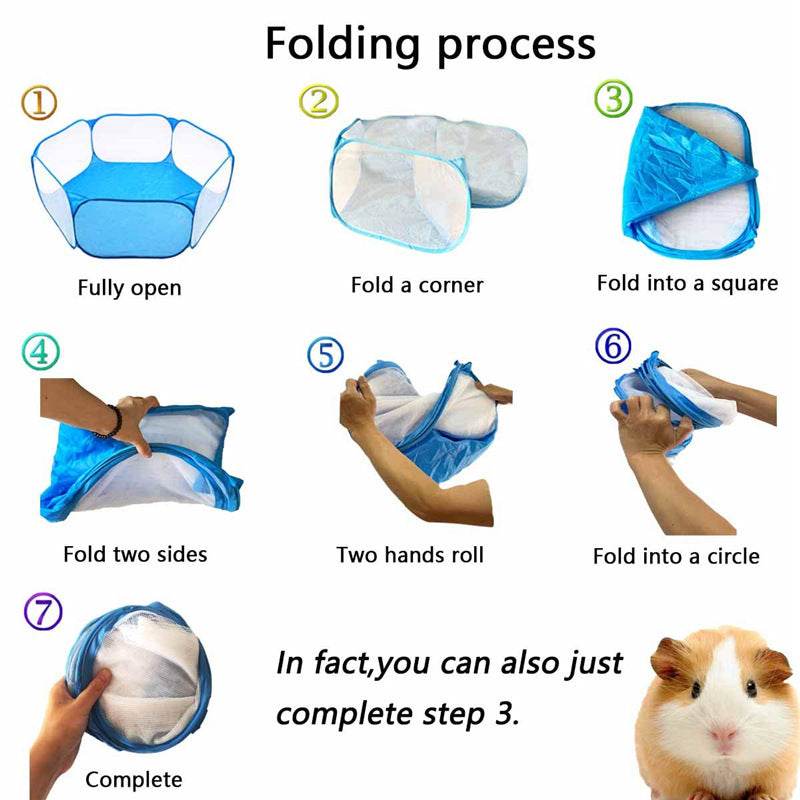 Portable Small Animal Playpen Folding Outdoor Indoor Exercise Pet Cage Tent - Mubimart