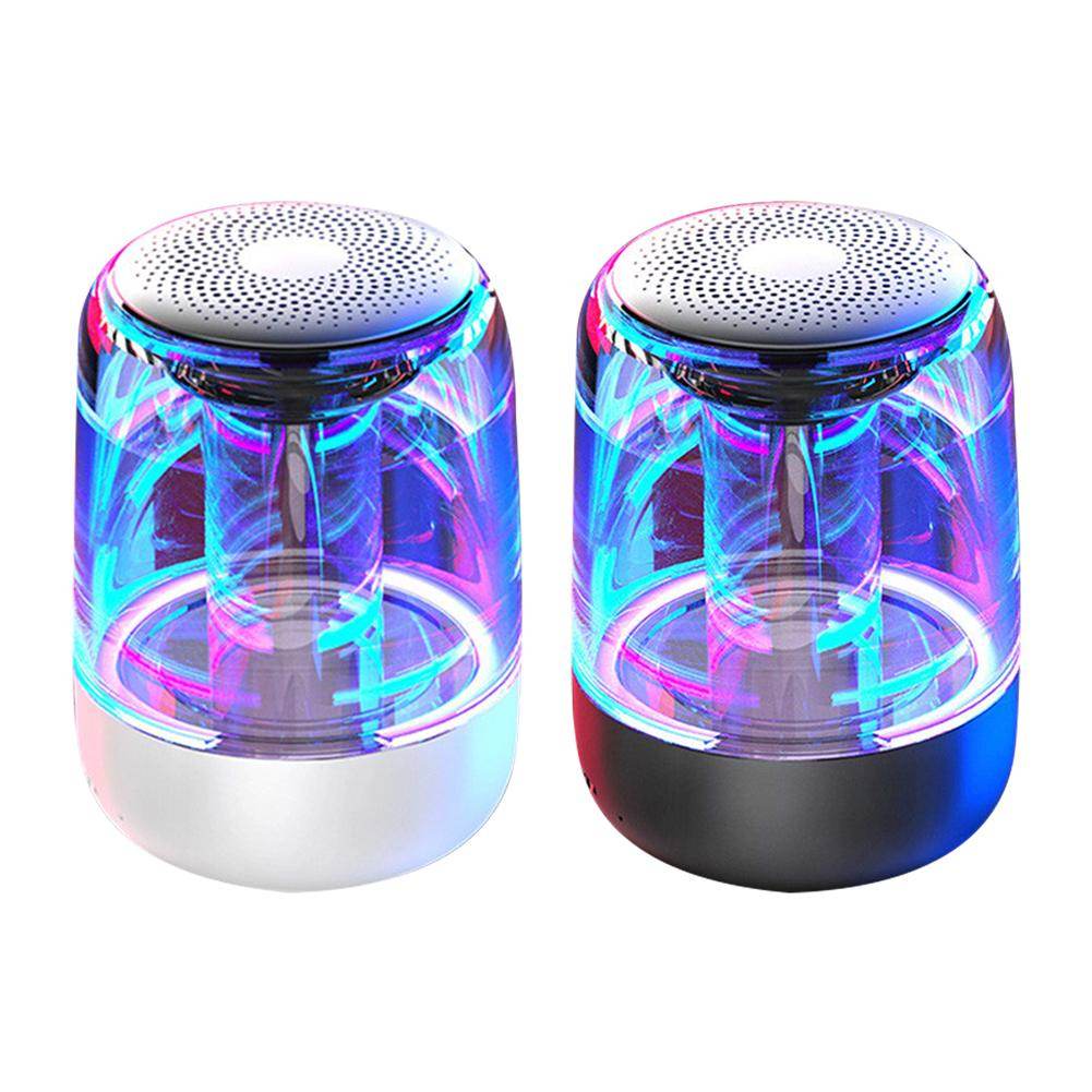 Portable Speakers Bluetooth Column Wireless Bluetooth Speaker Powerful Bass Radio with Variable Color LED Light - Mubimart