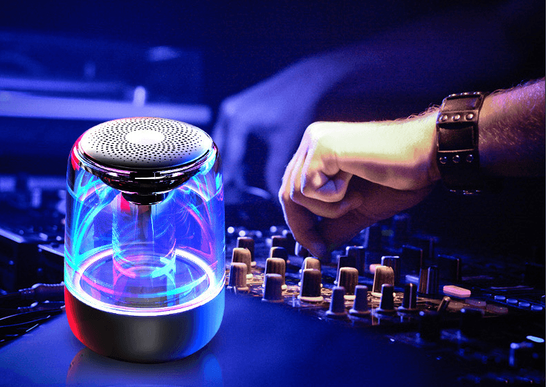 Portable Speakers Bluetooth Column Wireless Bluetooth Speaker Powerful Bass Radio with Variable Color LED Light - Mubimart