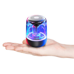 Portable Speakers Bluetooth Column Wireless Bluetooth Speaker Powerful Bass Radio with Variable Color LED Light - Mubimart -  