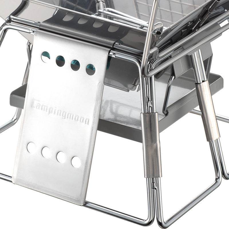 Portable Stainless Steel BBQ Grill Non-stick Surface Folding Barbecue Grill Outdoor Camping Picnic Tool - Mubimart