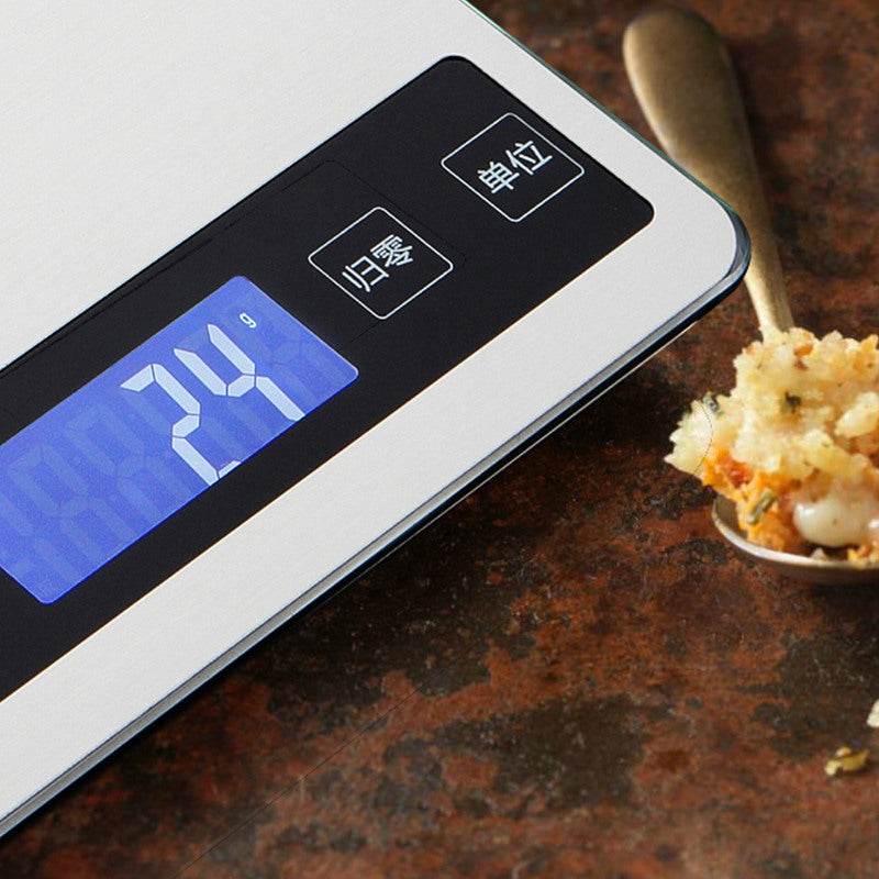 Portable Stainless Steel Kitchen Scale Household Food Electronic - Mubimart