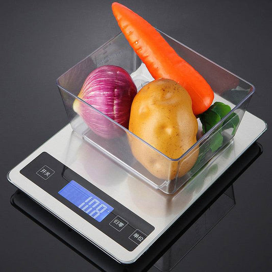 Portable Stainless Steel Kitchen Scale Household Food Electronic - Mubimart