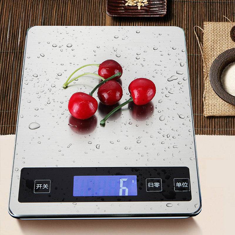 Portable Stainless Steel Kitchen Scale Household Food Electronic - Mubimart