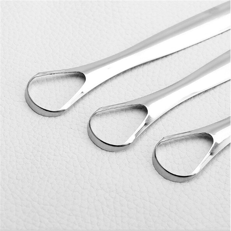 Portable Stainless Steel Water Drop Tongue Scraper Cleane Tongue Scraper Cleane - Mubimart -  