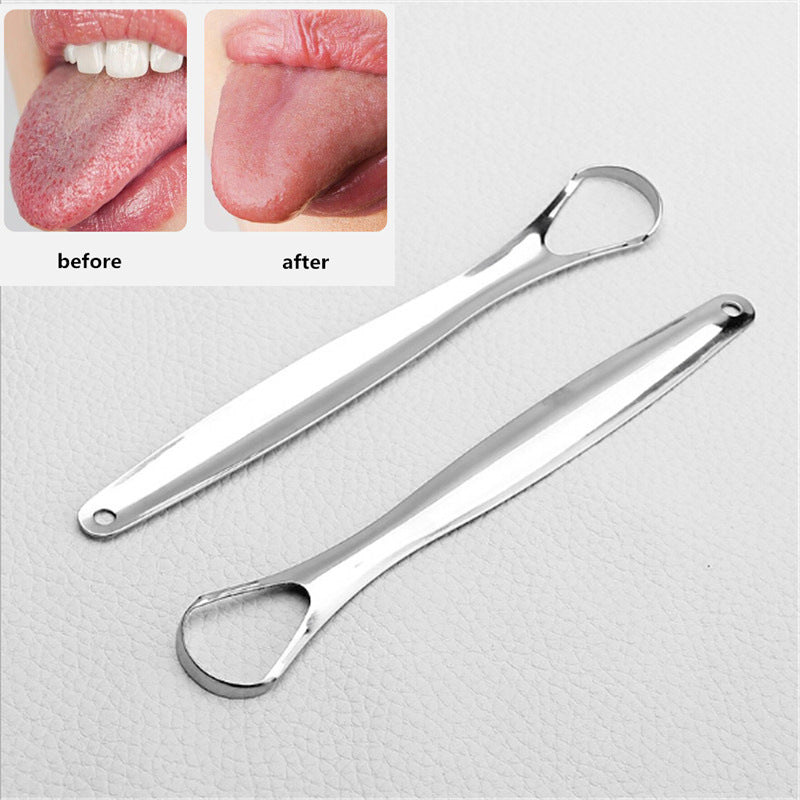 Portable Stainless Steel Water Drop Tongue Scraper Cleane Tongue Scraper Cleane - Mubimart -  