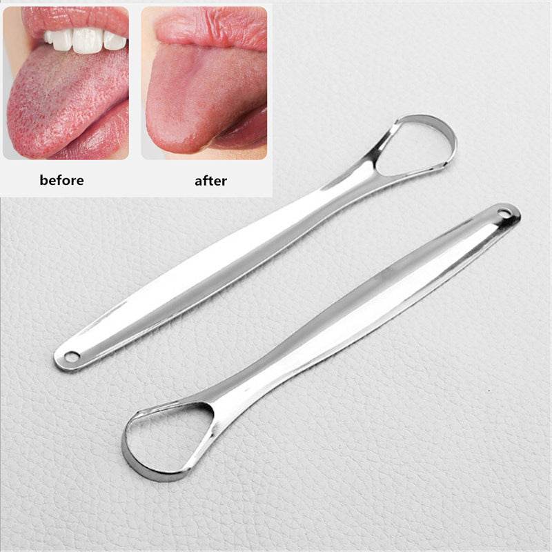 Portable Stainless Steel Water Drop Tongue Scraper Cleane Tongue Scraper Cleane - Mubimart