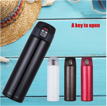 Portable Thermos Mug Coffee Cup With Lid Thermocup Seal Stainless Steel - Mubimart