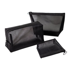 Portable Travel Toiletry Bag Transparent Mesh Toiletry Bag - Mubimart - Toiletry Bag 