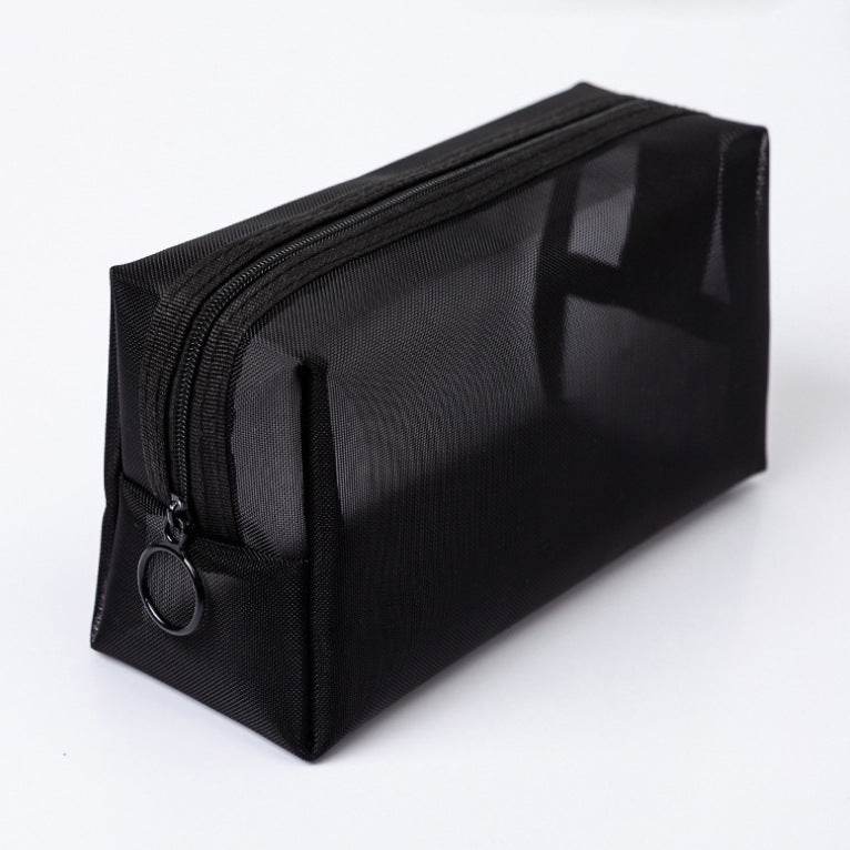 Portable Travel Toiletry Bag Transparent Mesh Toiletry Bag - Mubimart