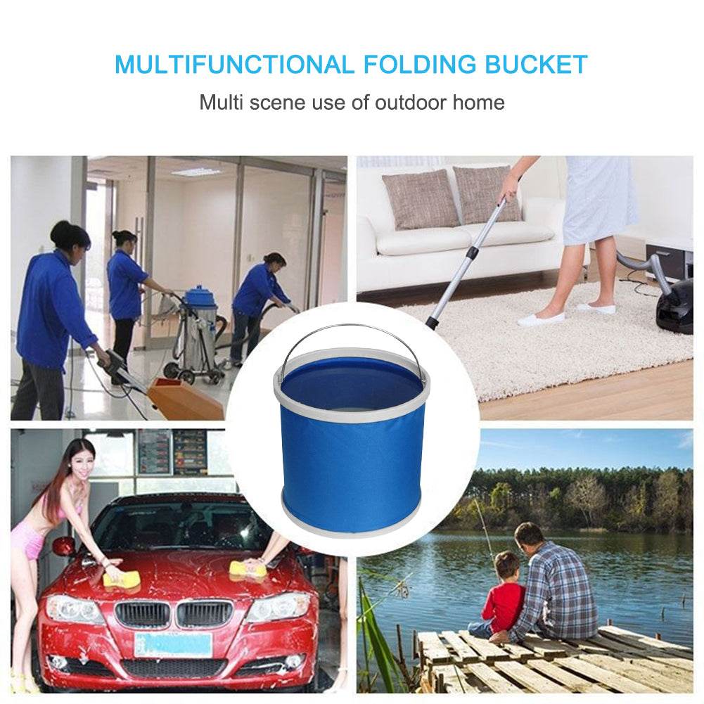 Portable Water Bucket Foldable Outdoor Travel Camping Hiking Fishing Water Storage Container Drinking Picnic Barrel - Mubimart