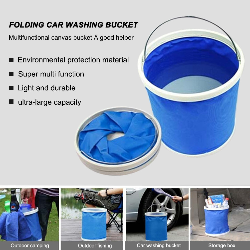 Portable Water Bucket Foldable Outdoor Travel Camping Hiking Fishing Water Storage Container Drinking Picnic Barrel - Mubimart -  