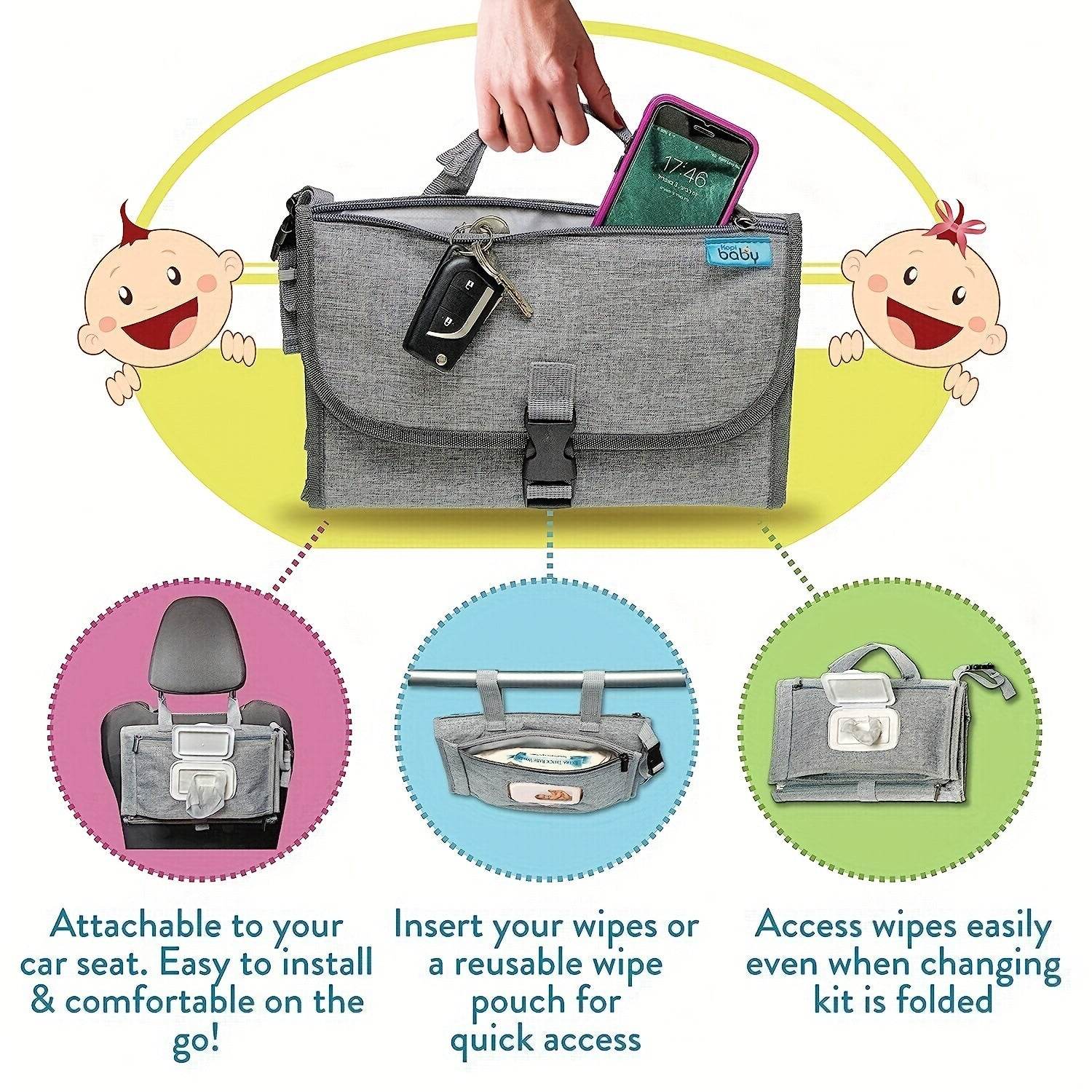 Portable Waterproof Baby Change Pilch - Mubimart
