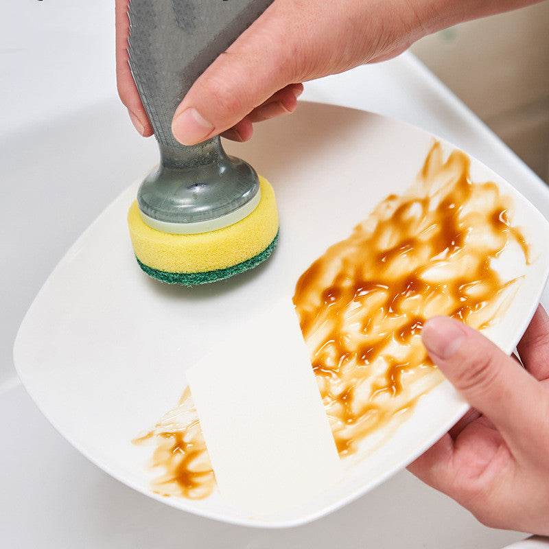 Pot Brush Dish Brush Dish Scrub Brush With Soap Dispenser For Dishes Kitchen Sink Pot Pan - Mubimart