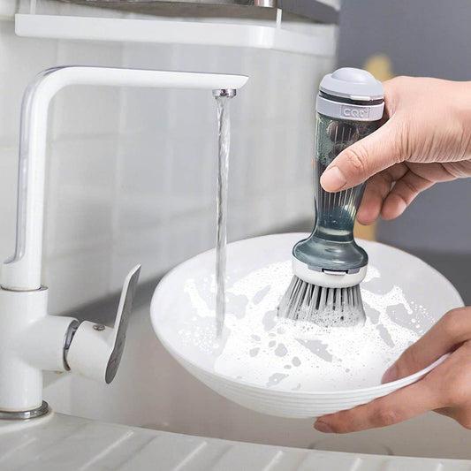 Pot Brush Dish Brush Dish Scrub Brush With Soap Dispenser For Dishes Kitchen Sink Pot Pan - Mubimart