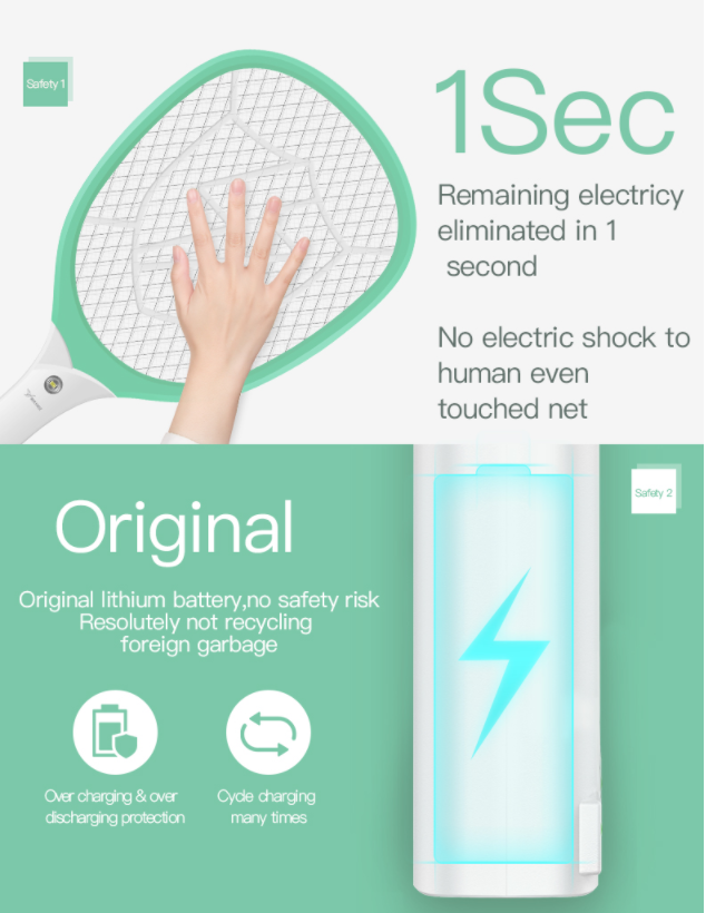 Powerful electric mosquito swatter - Mubimart -  