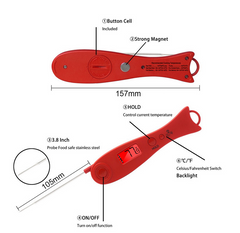 Precision Kitchen Probe Thermometer Digital Backlight Food Grill Thermometer - Mubimart -  