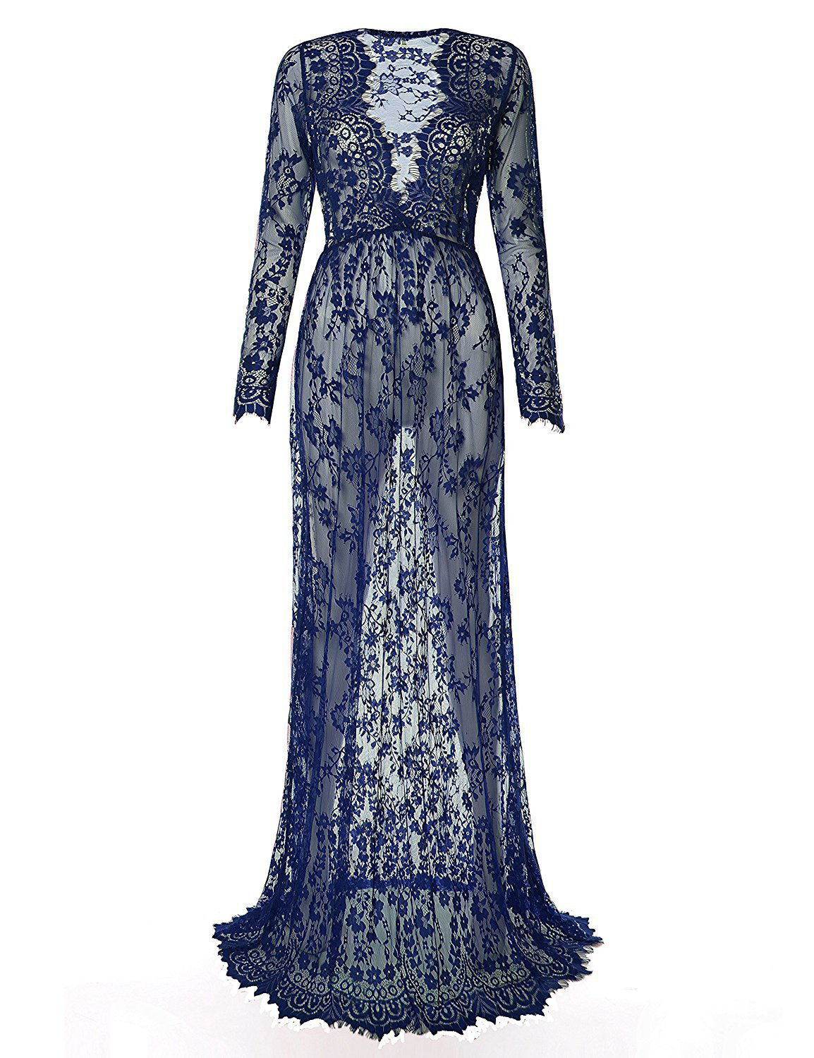 Pregnant Dress Pajamas Lace Maternity Dress Women - Mubimart