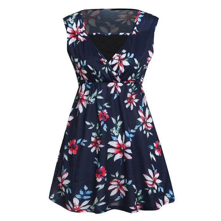 Pregnant Women Floral Printed Vest Maternity - Mubimart