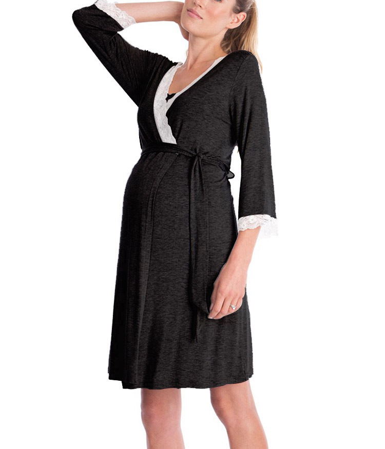 Pregnant Women Nightdress Maternity Sleepwear - Mubimart -  