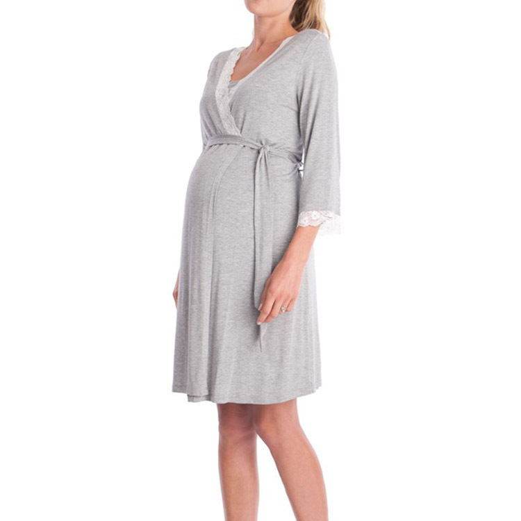 Pregnant Women Nightdress Maternity Sleepwear - Mubimart