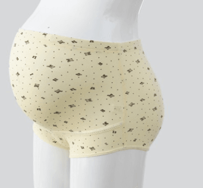 Pregnant women's underwear, stomach lift pants, maternity clothes, cotton, pregnant women's underwear, adjustable high waist pants - Mubimart