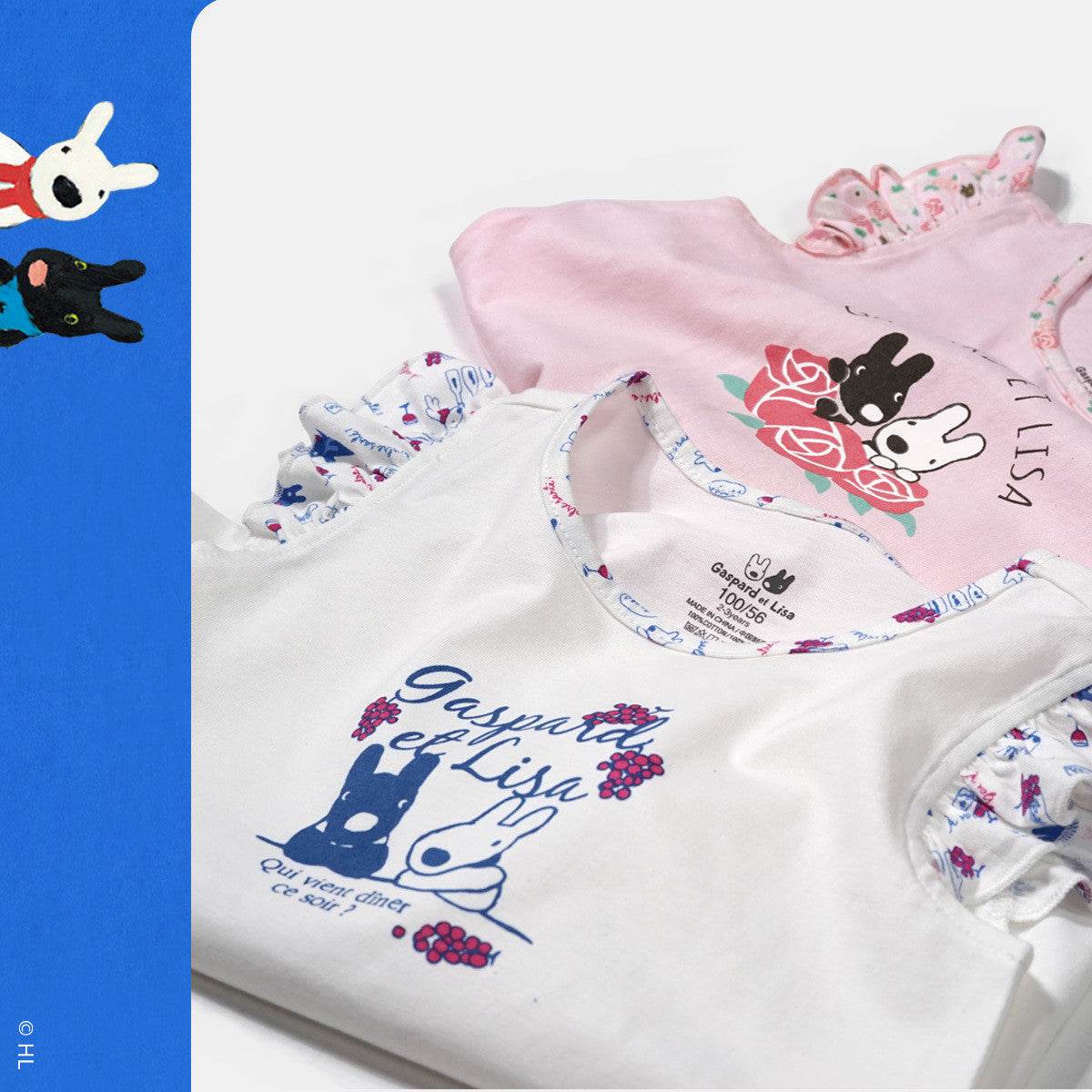 Presale Casper And Lisa Girl Girl Baby Baby Summer Set Cotton Short Sleeve Pants Two Piece Set - Mubimart