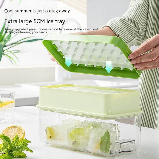 Press Large Ice Cube 5cm Square Ice Tray Food Grade Ice Making Mold - Mubimart