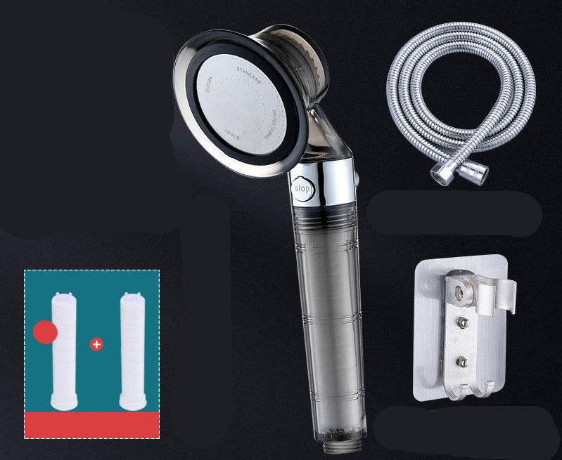 Pressurized Shower Nozzle Small Waist Shower Household Shower Single Head Set - Mubimart