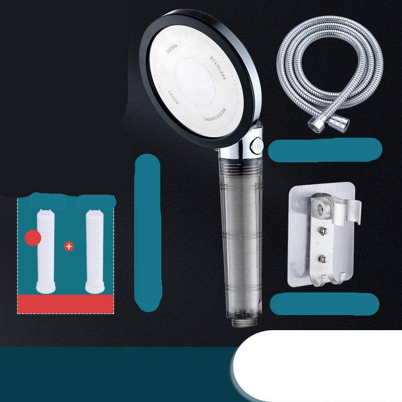 Pressurized Shower Nozzle Small Waist Shower Household Shower Single Head Set - Mubimart