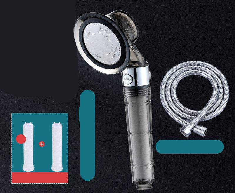 Pressurized Shower Nozzle Small Waist Shower Household Shower Single Head Set - Mubimart