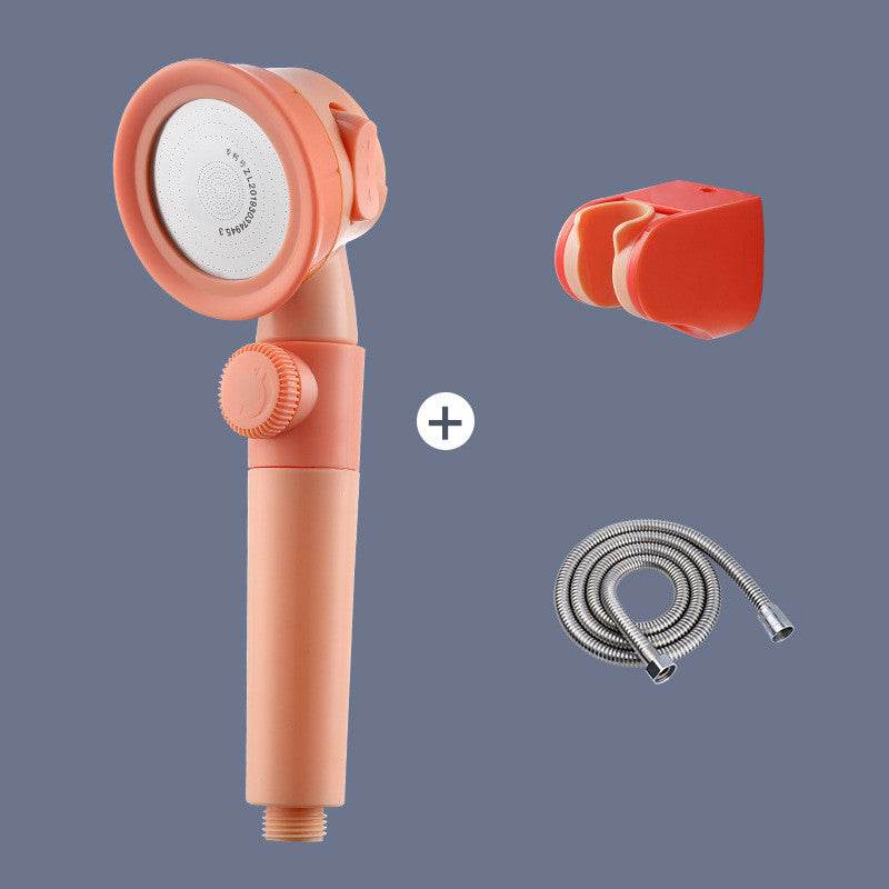 Pressurized Shower Sprinkler Head Household Shower Rain Shower Water Heater Hose Shower Head Shower Bracket Set - Mubimart