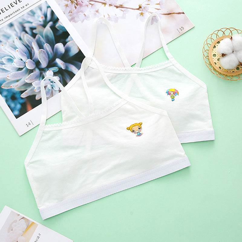 Primary School Students Development Period Girls Bra Sports Children's Underwear Vest - Mubimart