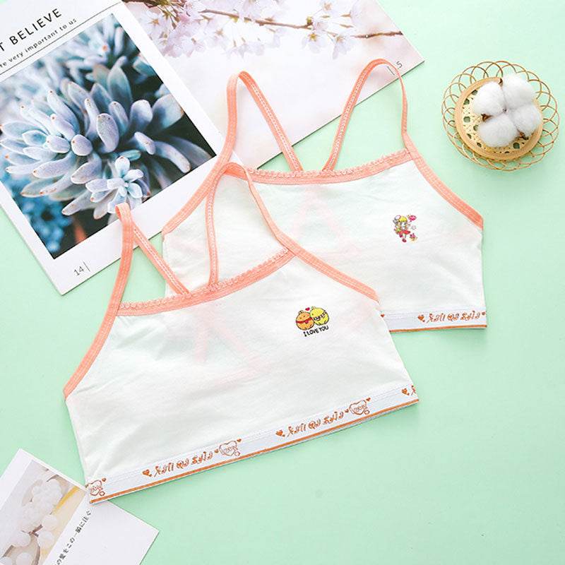Primary School Students Development Period Girls Bra Sports Children's Underwear Vest - Mubimart