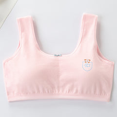 Primary Student Vest Female Junior High  Girl High School  Underwear Pure Cotton Bra - Mubimart -  