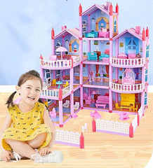 Princess Castle Villa Doll House Simulation House - Mubimart - Doll House 