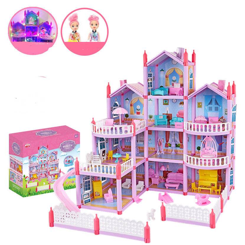 Princess Castle Villa Doll House Simulation House - Mubimart