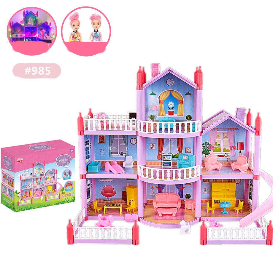 Princess Castle Villa Doll House Simulation House - Mubimart