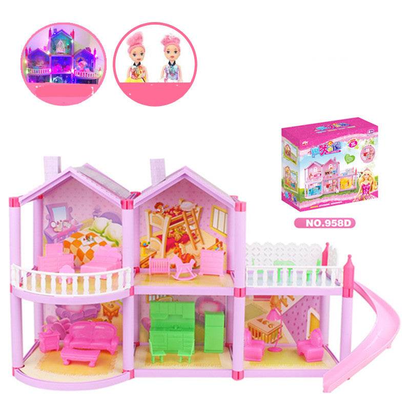 Princess Castle Villa Doll House Simulation House - Mubimart